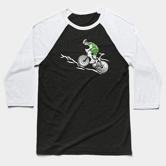 Mountain Bike T-Shirt - MTB Downhill Biking Shirt Gift Baseball T-Shirt by sumikoric